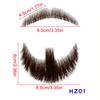 100% Human Hair Beard Black Brown Lace Mesh Beard Shallow Short Realistic Fake Moustache For Men Makeup Facial Hair Hand Made