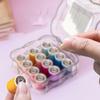 Partitioned Hand Sewing Tool Kit Portable Magnetic Needle Thread Box Mini Sewing Box Set  Travel
