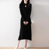 Women Sweater Dress 100% Wool MODERN NEW SAGA Turtleneck Knit Long Pullover Winter Jumpers Wool Long Dress Female