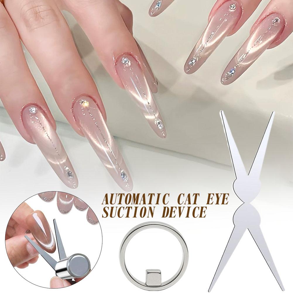 3-Second Manicure Hollow Cat Eye Nail Art Tool - New Strong Ring Magnet for Beginners Nail Magnet