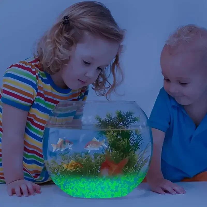 1000 Stück 3-5mm Leuchtender Sand Leuchtet im Dunkeln Kieselsteine Stein Haus Garten Hof Außenweg Rasen Dekorationen Fischbecken Aquarium Dekor