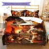 Indiana Jones Pattern Bedding Quilt Set Quilt Cover Pillowcase Home Decoration Gift (1 * Duvet Cover + 2 * Pillowcase, Without Core)
