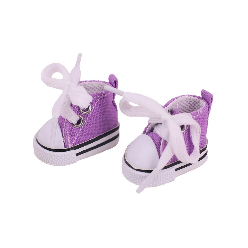 ShoesNew Only 4Cm Labubu Doll Canvas Shoes 1517Cm High Top Sports Shoes Labubu Doll Lace Up Canvas Shoes Doll Accessories Toy