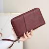 RFID Travel Passport Holder Wallet Leather Passport Cover Zipper Travel Organizer Wristlet Card Holder Document Wallet for Men Women