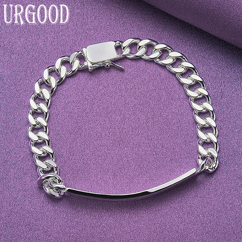 925 Sterling Silver 8mm Bratara laterala Bijuterii cadou de petrecere