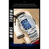 POEDAGAR Top Brand Luxury Watch for Men Waterproof Luminous Date Week Wristwatch Stainless Steel Square Quartz Watches