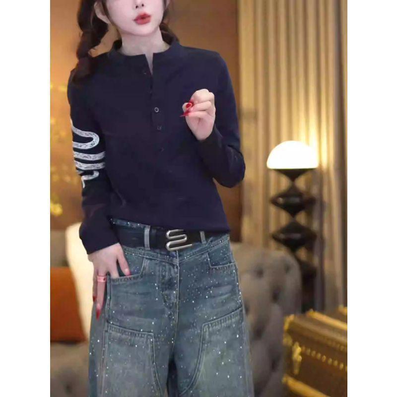 

Women s Plus Size Snake Print Button-Up Long Sleeve Shirt, Slimming Loose Fit - 2025 Spring Fashion XL синий