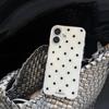 Cute Full-Screen Black White Polka Dot Phone Case for iPhone 16 15 14 Pro Max 13 Shockproof Protective Cover for iphone 17promax