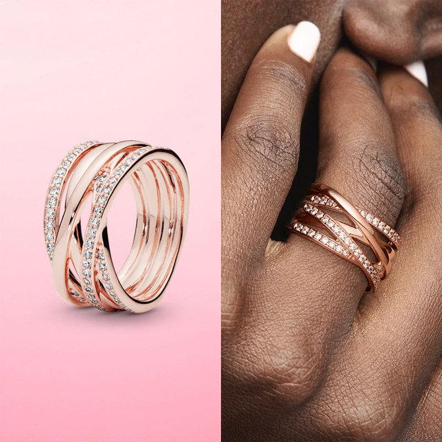 Pierścionek damski 2022 nowy srebro 925 błyszczące i polerowane linie palec serdeczny dla kobiet ślub biżuteria zaręczynowa prezent Anel