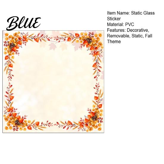 Maple Leaf Window Stickers Harvest Festival Static Glass Sticker Autumn Clings with Leaves Sunflowers And Reusable Seasonal Decor Berries Prints PVC