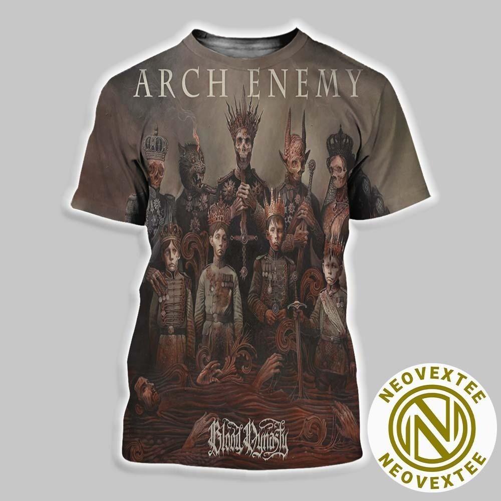 

Arch Enemy Band New Album Blood Dynasty Out March 28 2025 All Over Print Shirt Unisex T-Shirt XXXXL