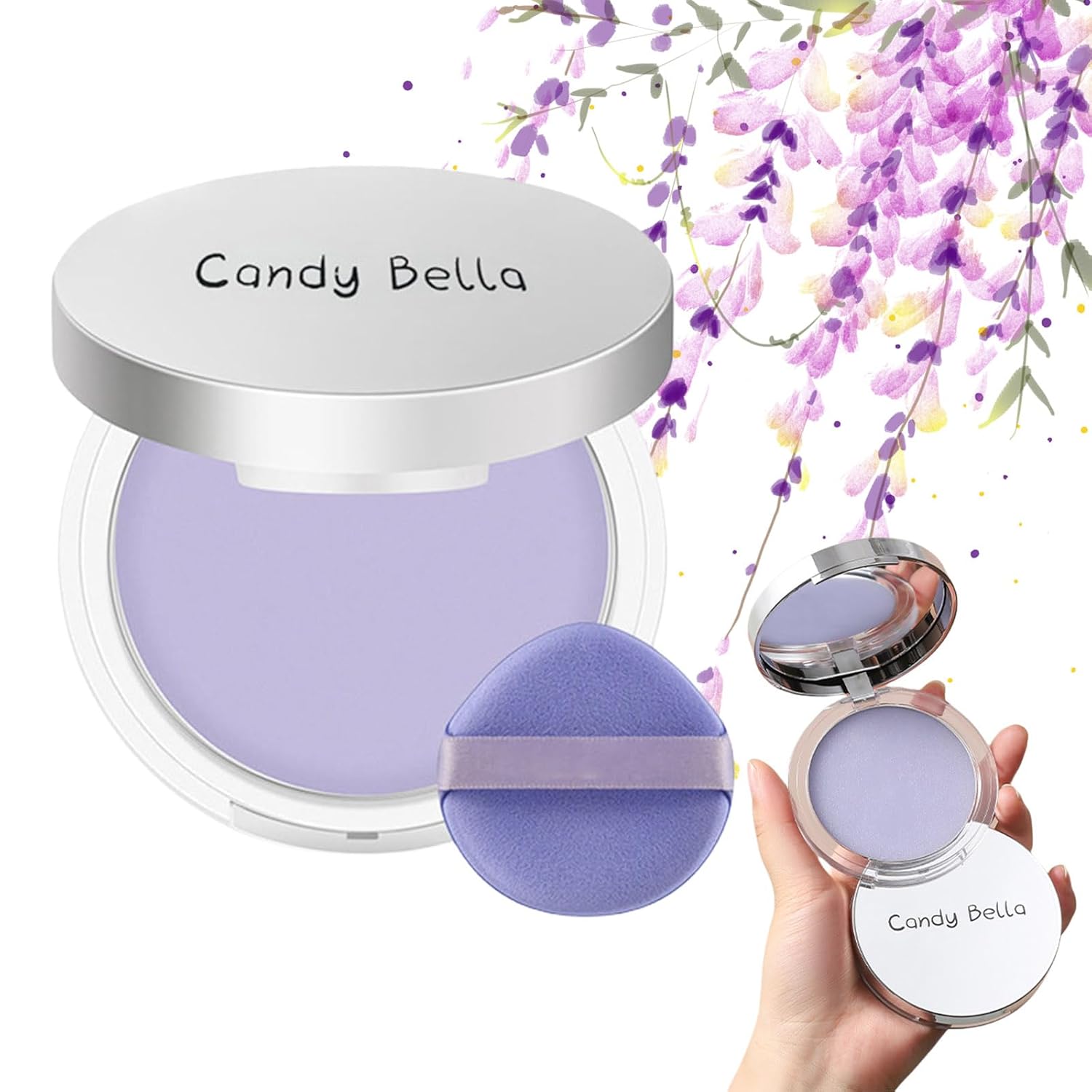 

1 шт. Candy Bella Violet Cream To Powder, приятная на ощупь натуральная пудра для контурирования лица, контролирующая жирность кожи, косметика