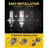 H4 9003 LED Bulb 9600lm 6500k Headlights White Light Bulbs LED Lamps Car Lamps