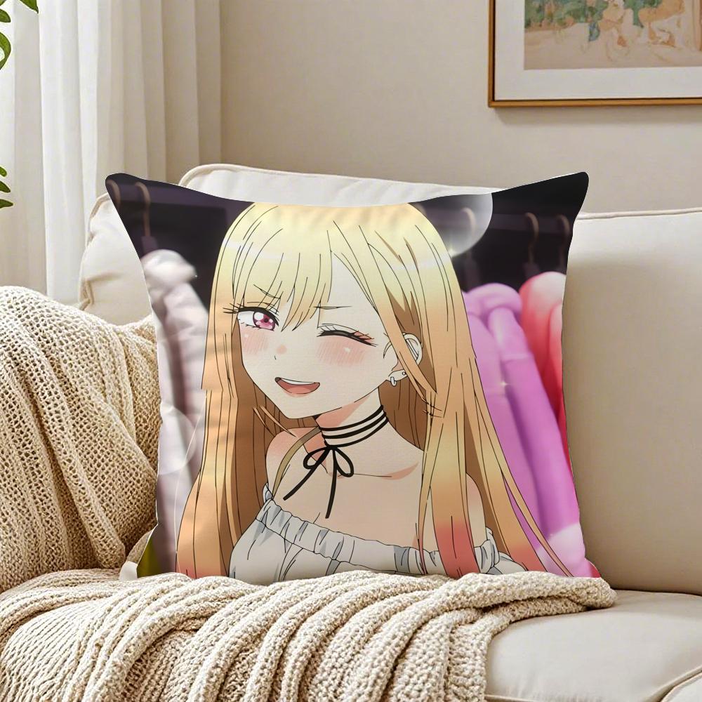 Romantic Japanese Anime MMy Dress Up Darling Cushion Cover Pillowcase Antidustmite living Room Sofa Decor Cushion Room