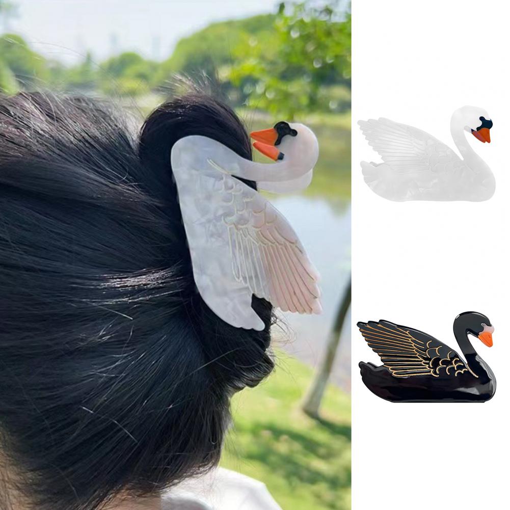 Haarklammer Schwanenform Haarklammer Set Acetat Haarspangen für Damen Geformte Anti-Rutsch-Haaraccessoires Acetat Zubehör St Praktische Anwendung