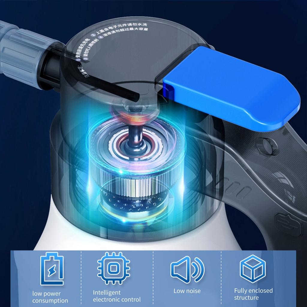 Electric Car Foam Sprayer 1.5L Handheld Foamer Rechargeable Battery Powered Foam Cannons for Home Car Washing