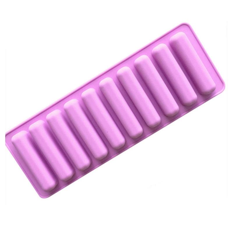  Cylinders Ice  Tray Easily Release Stick Shape Ice  Molds 10-Cavity Silicones Ice Making Tool Molds NonStick