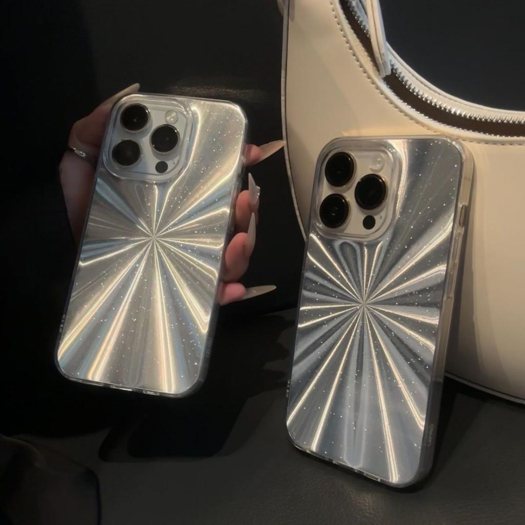 Luxury Camlet Pattern Laser Glitter Phone Case For iPhone 17 Air 11 12 13 14 15 Pro Max Plus Shockproof Bumper Cases Cover