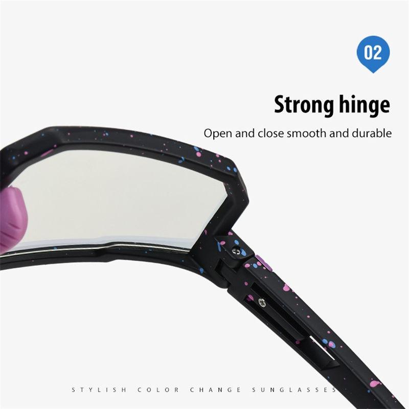 aoron PC Frame Photochromic Polarized Sunglasses Outdoor Fashion Sports Driving Fishing Cycling Glasses for Men WomenUV400 Anti Glare Skiing Goggles