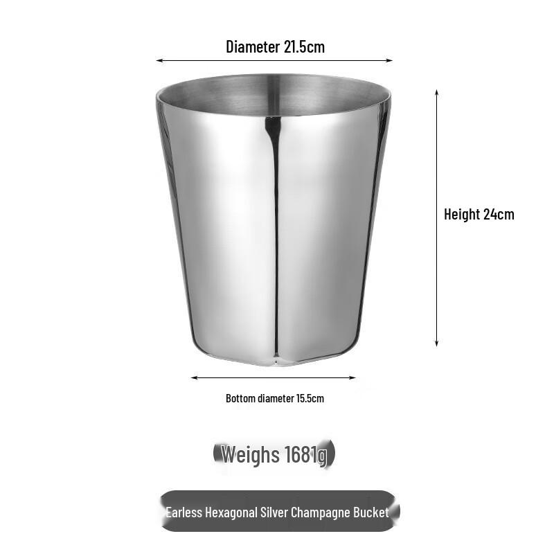 

ZISIZ Standing Hexagonal Double-Layer Ice Bucket