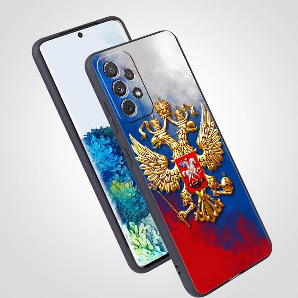Russia Russian Flags Emblem Phone Case for Samsung Galaxy A13 A51 A71 A21S A12 A11 A31 A41 A23 A53 A73 A52 A32 5G A03S A01 Cover