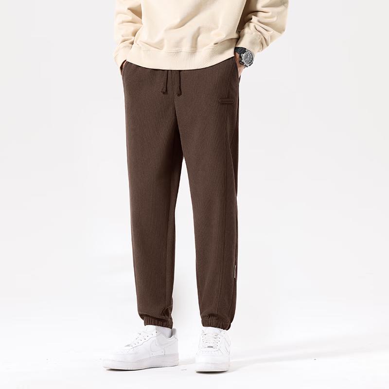 MINISO Men's Winter Plush-lined Chenille Sweatpants