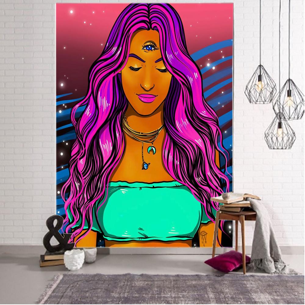 Japanese anime girl background decoration tapestry kawaii boho hippie wall decoration tapestry cartoon home background decoratio