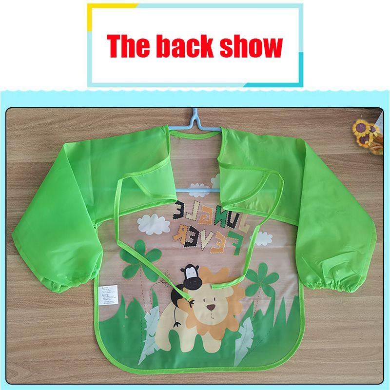 Baby Bibs New Cute Children Baby Stuff Toddler Waterproof Long Sleeve Art Smock Feeding Bib Apron for Kids 0-6 Years