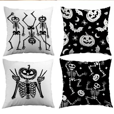 New Halloween Printed Polyester Pillow Cover Printed Home Living Room Sofa Decoration Cushion Bedroom Cushion