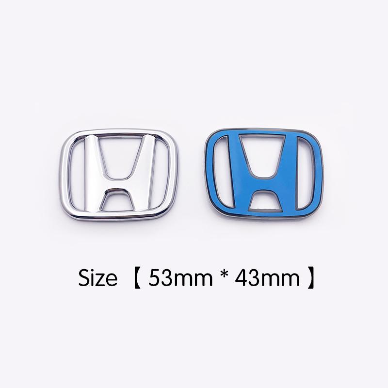 CPS5 1pcs Car Steering Wheel Emblem H-Sticker For Honda Fit Jazz GK5 Civic TypeR CRV Pilot Accord Insight Spirior City HRV XRV Legend