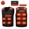 Chaleco Térmico de 12 Zonas con Cuello en V Talla Grande para Personas de Mediana Edad y Mayores - Ropa de Invierno Casual Eléctrica