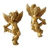 Set Of 2 Resin Angel Wall Decorations With Fine Carving Detail Home Accessory For Bedroom Or Nursery