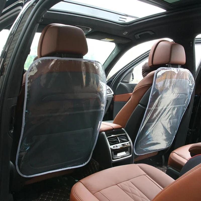 Anti Kick Mat For Car, Auto Car Seat Back Transparent Pvc Protection Cover, Baby Kids Anti-Kick Mat Pad, Car Seat Protector