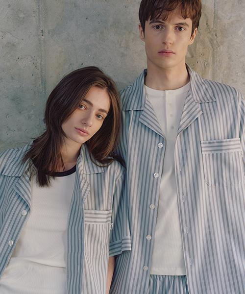 

[CEID] Unisex Classic Misty Short-Sleeve Pajama Set [Shipped from Korea] 100% Authentic M