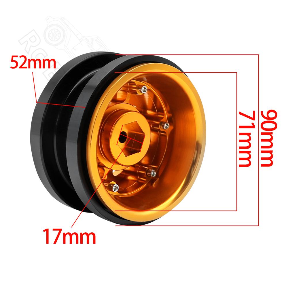 

Rc jeep CNC Aluminum 2.9 Beadlock Wheel Hub Rim for 1/6 RC Crawler Car Axial SCX6 Jeep JLU Wrangler