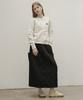 Waiowai Zip-Up Quilted Long Pleated Padded Skirt_Black