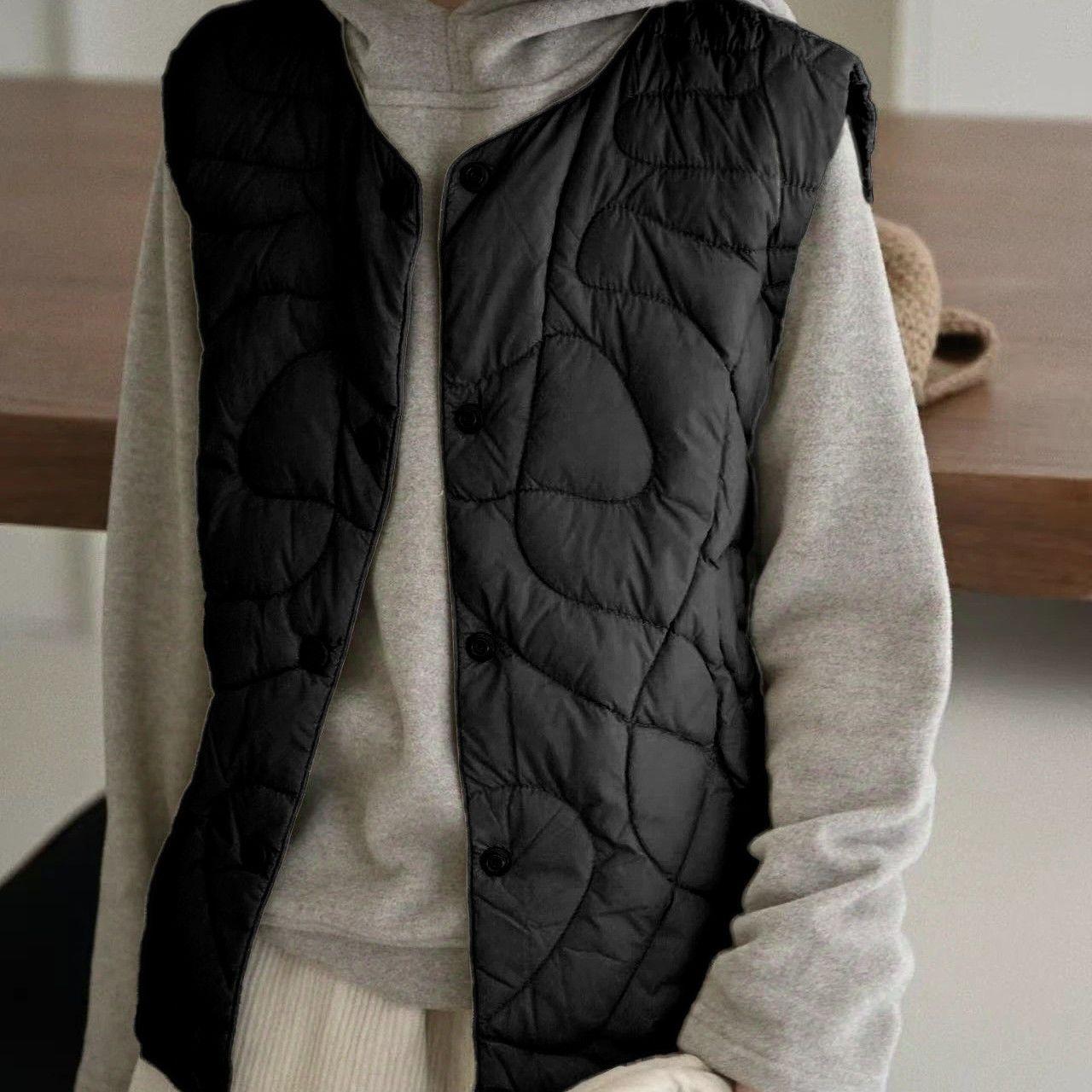 

High-velvet Middle-aged Children s Down Vest with 90% Duck Down Content, School Uniform Artifact To Keep Warm 160 чёрный