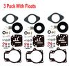 3 Set Carburetor Rebuild Repair Kit W Float Fit For Johnson Evinrude 65 70 75 HP