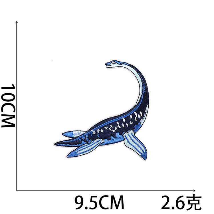 Jurassic Dinosaur Embroidery Cloth Sticker Computer Embroidery Stamp Ironing Car Patch Sticker Excavator Embroidery Stamp
