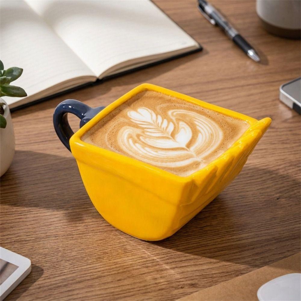 Tazza da Caffè Scavatrice in Ceramica 170 ML Tazza da Colazione Tazza d'Acqua Originale Regalo