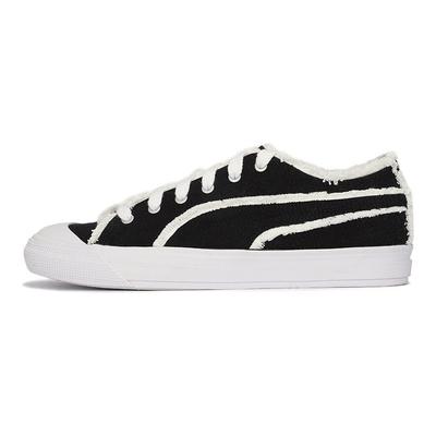 Capri Raw Cut Low Top Sneakers Unisex Sneakers Black White 381586-02