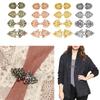 4 Pieces Vintage Sweater Clips Cardigan Clip Shawl Clips Retro Cloak Sweater Clips Antique Swirl Collar Clip Clasps
