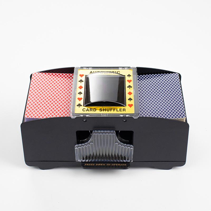 2 Deck Automatic Playing Card Shuffler Mixer Games Poker Sorter Machine Dispenser for Party Battery Operated USB-C Charging