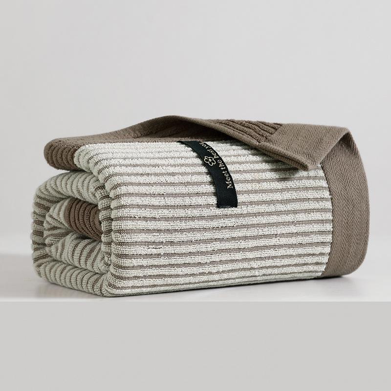 Pure Cotton Class A Soft Absorbent Embroidered Bath Towel - Luxurious, Thickened for Adults