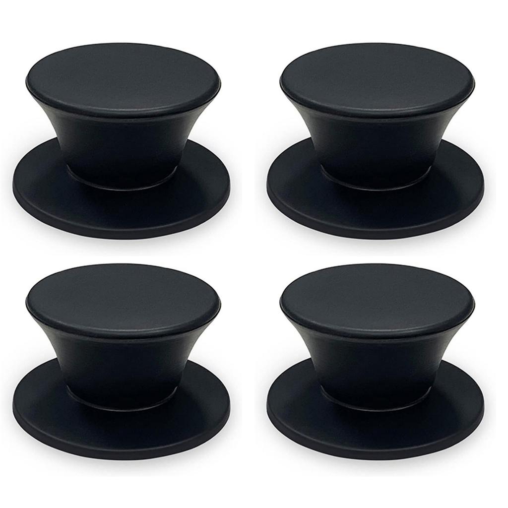 Zestaw 4 Trwałych Silikonowych Pokrywek na Patelnie Silikonowe Pokrywki na Garnki Gałka Wygodny Uchwyt Akcesoria Kuchenne dla Entuzjastów Gotowania