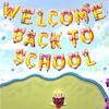 Cartoon Welcome Back To School Banner Pencil Background Hanging Flag  for Birthday Party Decor