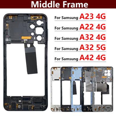 Original For Samsung Galaxy A23 A22 A32 A42 4G 5G A225F A325F A326B Middle Frame Holder Housing Replacement Repair Parts
