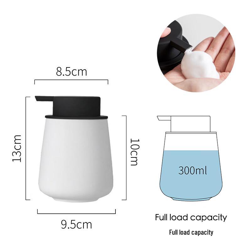 OIMG White Ceramic Foaming Lotion Dispenser