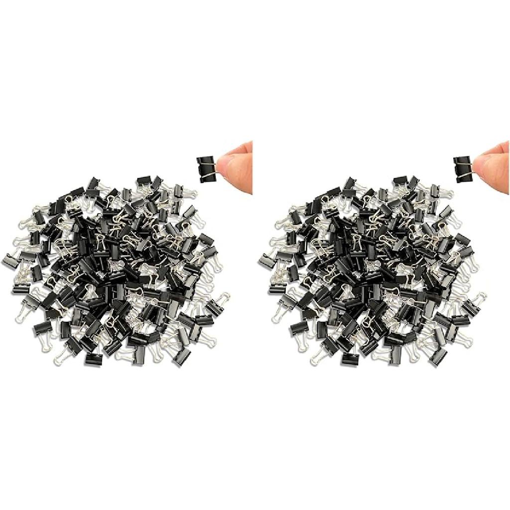 240Pcs Mini Binder Clips, 5/8 Inch(15mm), Paper Clamps Small Size for Office Supplies, Black