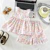 Princess Girl Summer Dress With Floral Print And Breathable Cotton For Toddler Girls